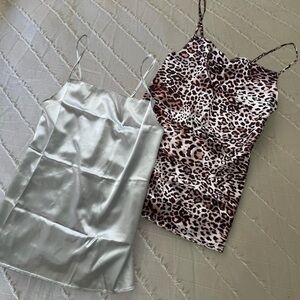 🩵🐆🩵 ZAHLII SLEEP • SLIP BUNDLE, leopard print + powder baby blue